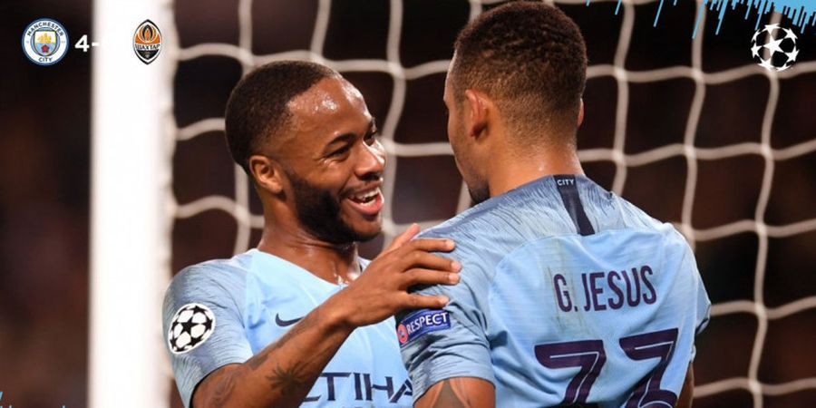 Hasil Liga Champions - Gabriel Jesus Hattrick, Manchester City Benamkan Shakhtar Donetsk 6-0