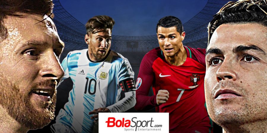 Bak Langit dan Bumi, Begini Akun Liga Champions Beritakan Lionel Messi dan Ronaldo di Piala Dunia 2018