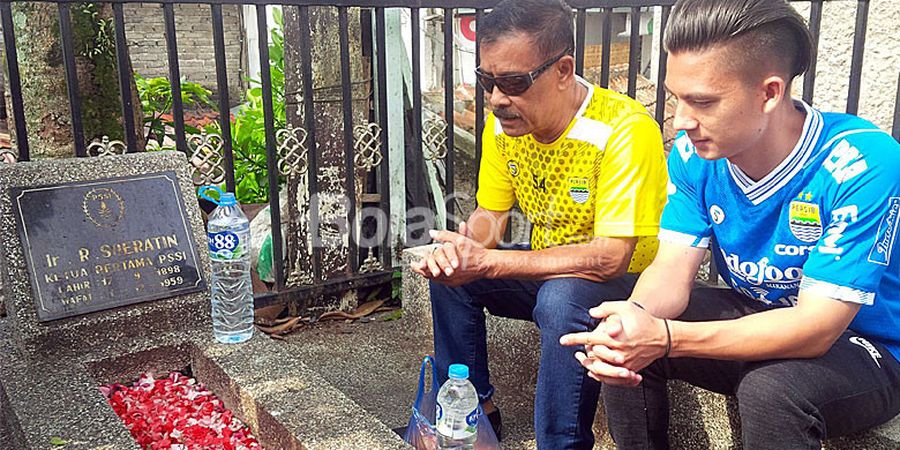 Ulang Tahun PSSI, Manajer Persib Bandung dan Kim Jeffrey Kurniawan Ziarah ke Makam Pendiri PSSI