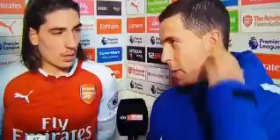 VIDEO - Hector Bellerin dan Eden Hazard Canggung saat Diwawancarai Soal Penalti Kontroversial