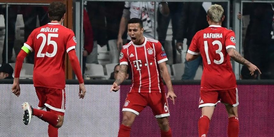 Hasil Babak I Besiktas Vs Bayern Muenchen - Gol Ke-100 Warnai Keunggulan Tamu