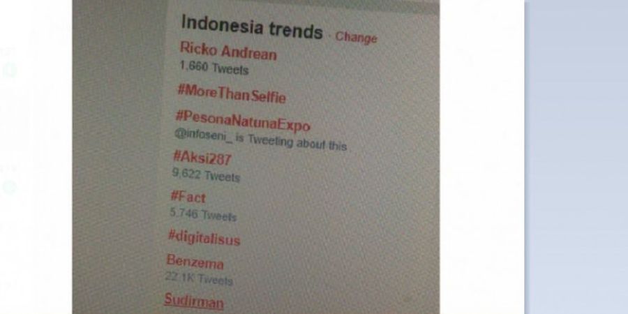 Meninggal Pasca Dikeroyok Bobotoh, Ricko Andrean Jadi Trending Topic Nomor 1 Twitter Indonesia