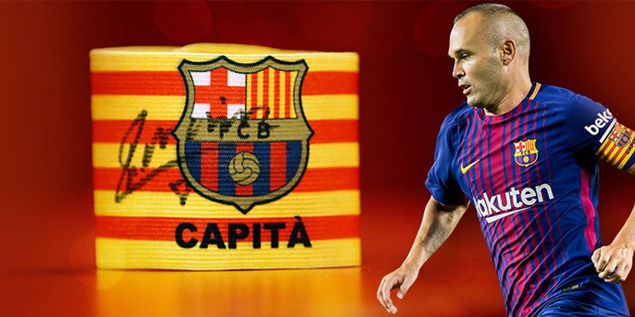 Fans Barcelona? Begini Cara Dapatkan Ban Kapten Bertandatangan Andres Iniesta