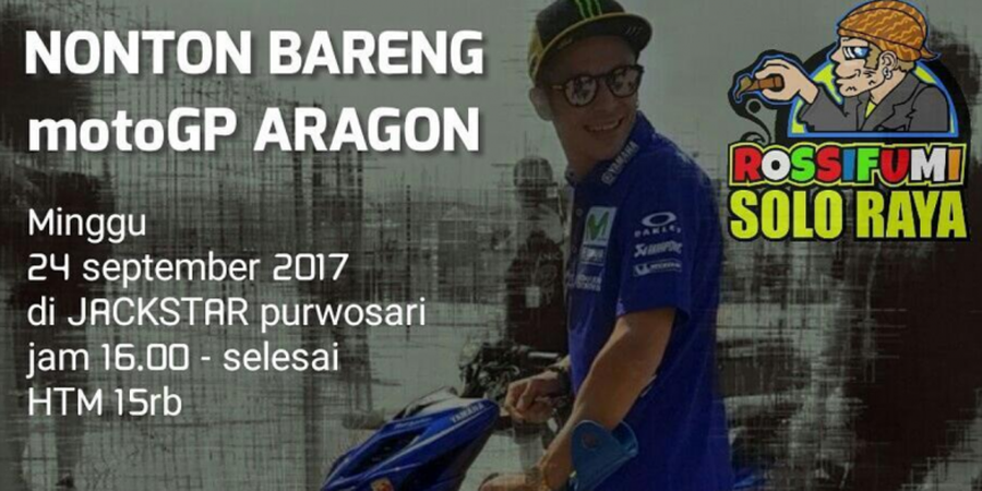 Mari Merapat! Penggemar Valentino Rossi di Solo Gelar Nonton Bareng MotoGP Aragon