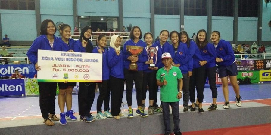 Tim Putri Jabar dan Putra Jateng Jadi Juara pada Kejurnas Bola Voli Junior 2017