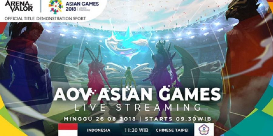 Saksikan Live Streaming AOV Asian Games 2018, Hari Ini!