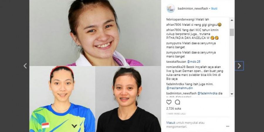 3 Pebulu Tangkis Cantik Ini Digadang-gadang Jadi Penerus Liliyana Natsir, Netizen Salfok yang di Tengah