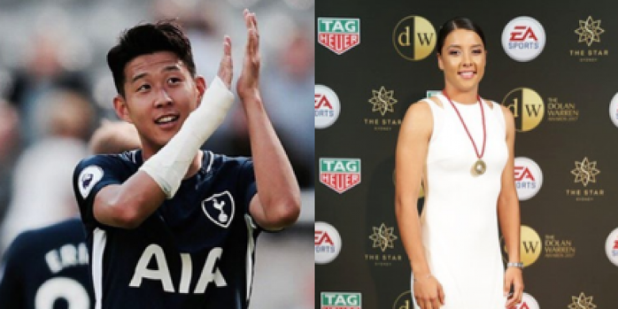 Sabet Gelar Pesepak Bola Terbaik Asia 2017, Son Heung Min dan Samantha Kerr Kompak Lakukan Hal Ini 