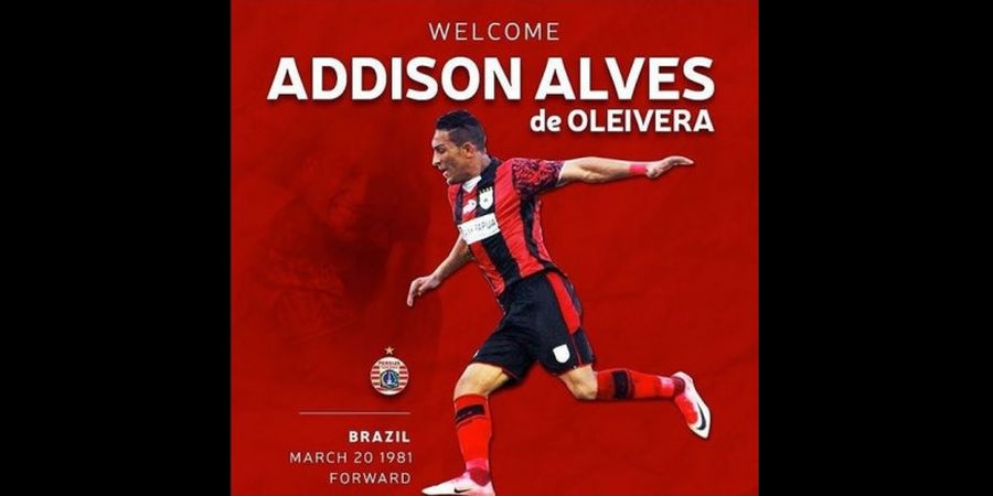 Ini Nomor Punggung Pilihan Addison Alves di Persija Jakarta