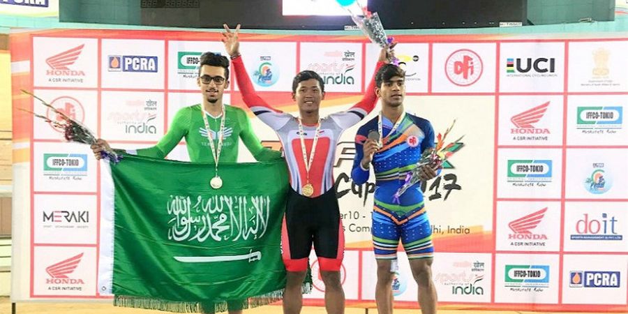 3 Atlet Balap Sepeda Indonesia Raih Medali Emas pada Track Asia Cup 2017