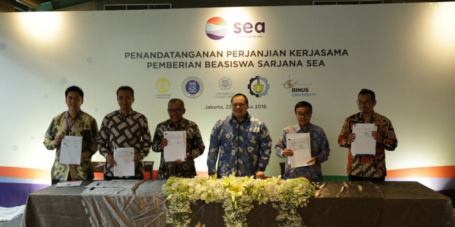 Sea Meresmikan Kerja Sama Beasiswa Sarjana dengan 5 Kampus Indonesia