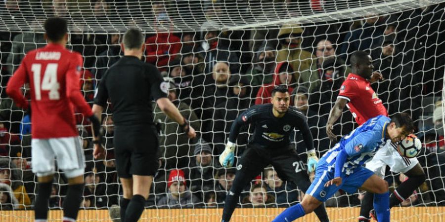 Hasil Babak I Manchester United Vs Brighton - Gol Tunggal Romelu Lukaku Bawa Setan Merah Unggul