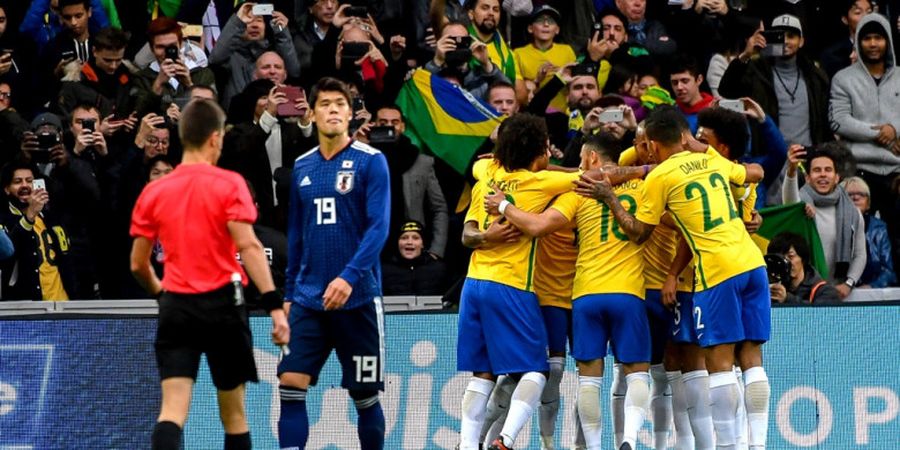 VIDEO - Neymar Gagal Penalti, Brasil Cukur Jepang pada Babak Pertama!