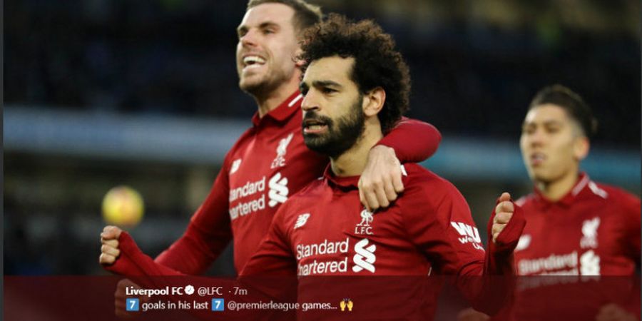 Hasil Liga Inggris - Kaki Dihantam Lawan, Mohamed Salah Bantu Liverpool Gebuk Brighton