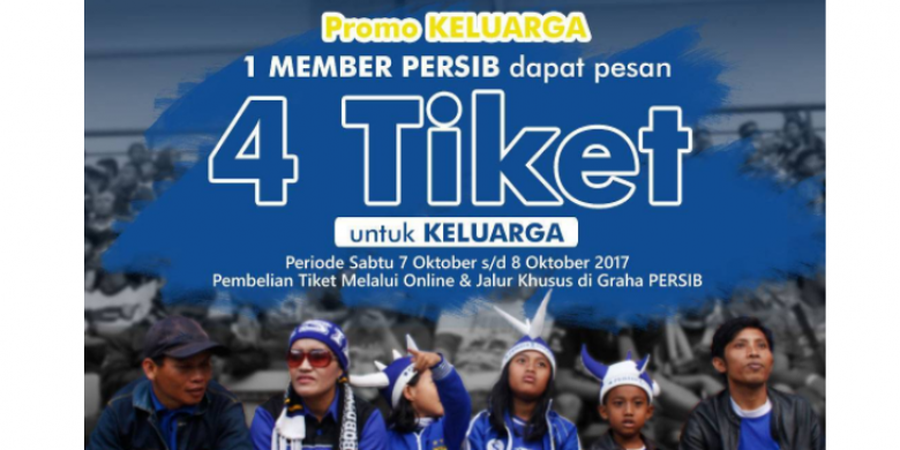 Promo Menarik bagi Bobotoh, Satu kartu Member Persib Bisa Beli Empat Tiket Sekaligus