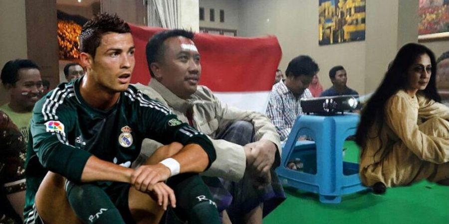 5 Meme Kocak Pengabdi Setan Edisi Olahraga, dari Nonton Bareng Cristiano Ronaldo hingga Jadi Umbrella Girl