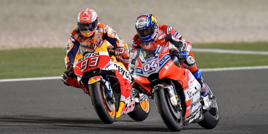 MotoGP Qatar 2018 - Andrea Dovizioso Sekarang Khawatir Marc Marquez Sudah Memahami Tipuannya di Tikungan Terakhir