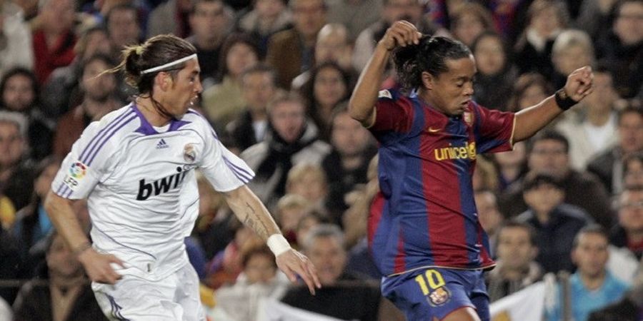 Disindir Ronaldinho di Twitter, Sergio Ramos Beri Balasan Lebih Sadis