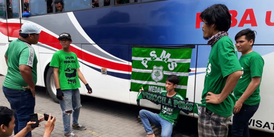 Suporter PSMS Medan Datang ke Bandung dengan Penuh Percaya Diri