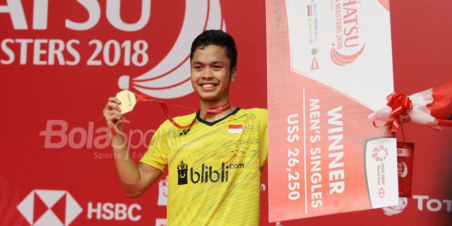 Indonesia Masters 2018 - Sabet Gelar Kedua, Anthony Sinisuka Ginting Kantongi Uang Sebanyak Ini 