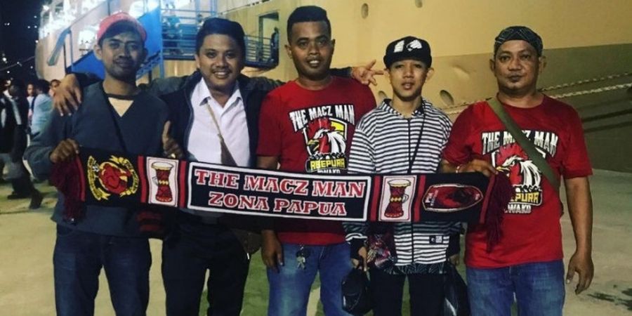 Demi Cinta, The Macz Man Zona Papua Lakukan Perjalanan Berat Menuju Serui untuk Dukung PSM Makassar