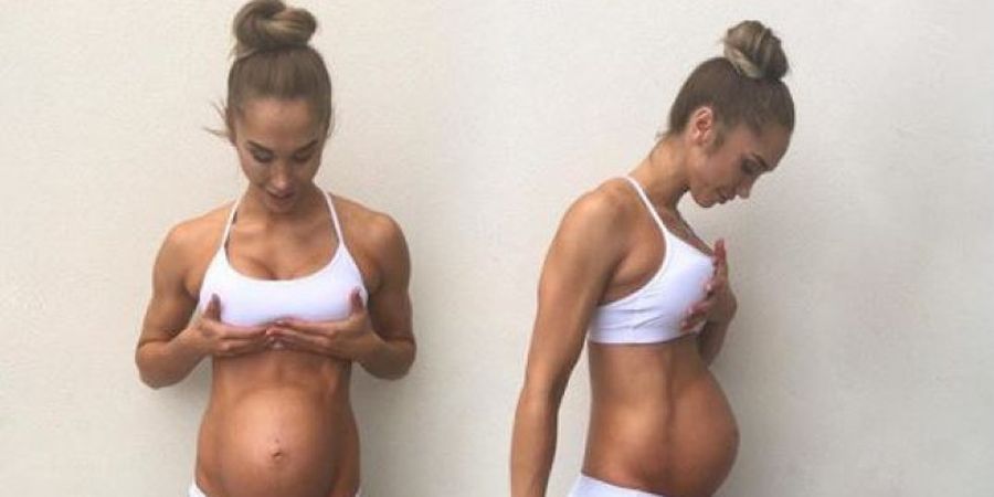 Ngeri! Ketika Hamil 8 Bulan, Perut Wanita Ini Malah Terlihat Six Pack