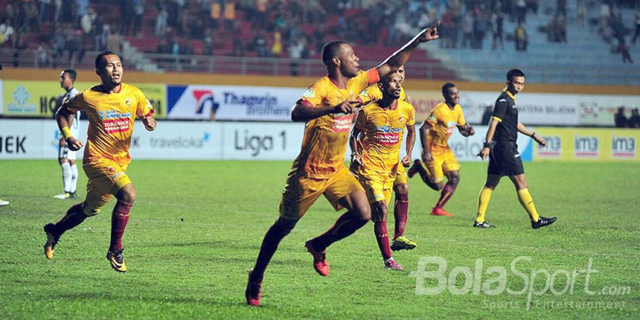 Hasil Liga 1 - Lima Gol Tercipta, Sriwijaya FC Sukses Kandaskan Bali United