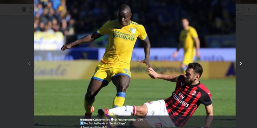 Hasil Liga Italia - Ditahan Frosinone, AC Milan Perpanjang Paceklik Gol Dalam 4 Laga Berturut-turut