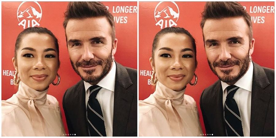 Senangnya Jennifer Bachdim Bertemu David Beckham