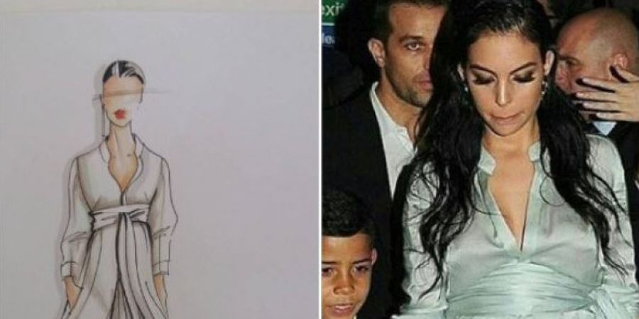 Desainer Gaun Georgina Rodriguez dengan Bangga Mengunggah Sketsa Rancangan ke Akun Instagramnya