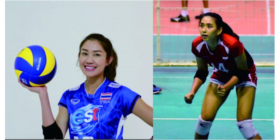 SEA Games 2017 - Bagai Pinang Dibelah Dua, Inilah Potret Kecantikan Atlet Voli Yolla Yuliana dan Nootsara Tomkom