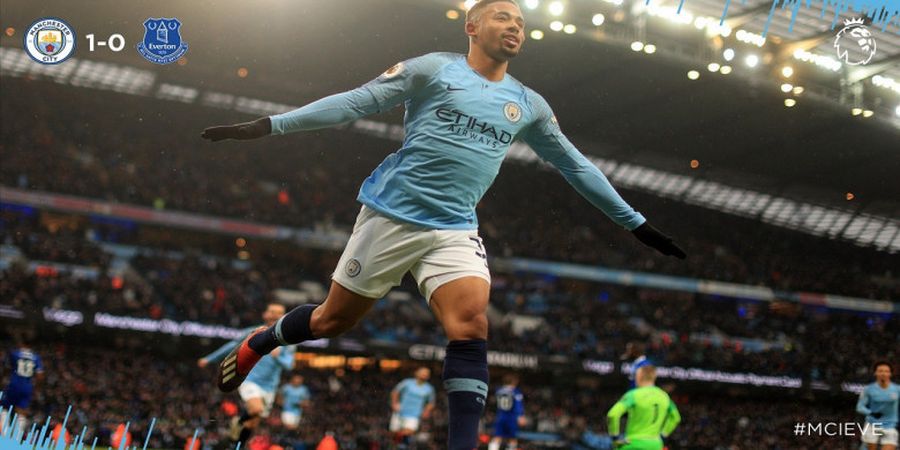 Manchester City Vs Everton - Babak Pertama, Gabriel Jesus Bawa The Citizens Unggul 1-0