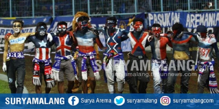 Unik! Begini Cara Aremania Kawal Singo Edan pada Laga Kontra Bhayangkara FC