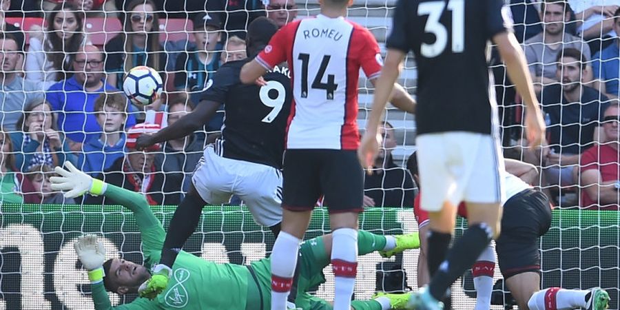 Romelu Lukaku Bawa Manchester United Unggul atas Southampton di Babak Pertama