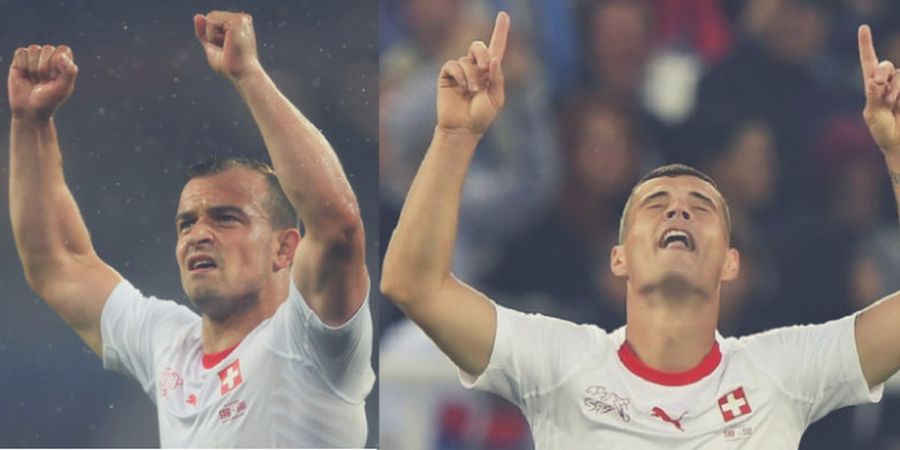 FIFA Beri Sanksi Xherdan Shaqiri dan Granit Xhaka Gara-gara Selebrasi Kontroversial