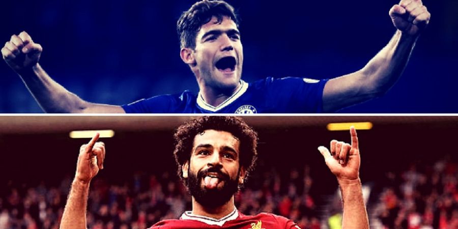 Kunci Liverpool Ada di Mohamed Salah, Jimat Chelsea Ada di Marcos Alonso