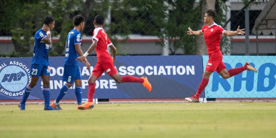 Putra Legenda Klub Indonesia Ini Cetak Gol Penting di Liga Singapura