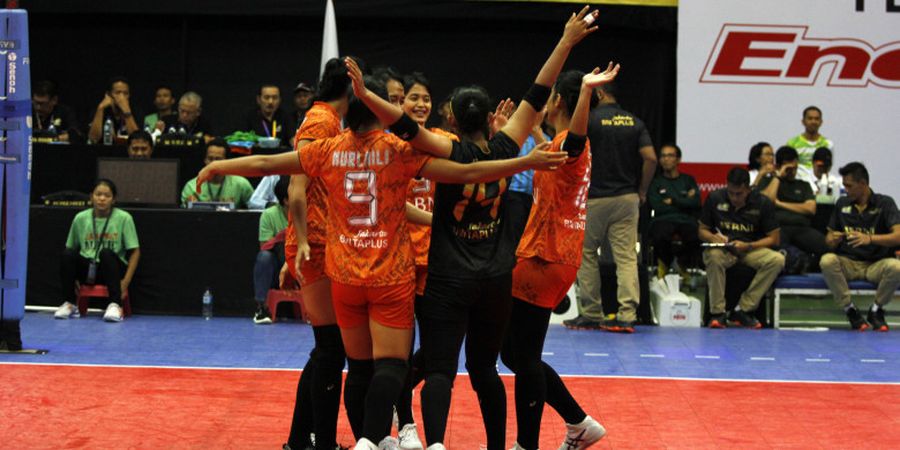 Tim Putri BNI Taplus Menang Mudah atas Bekasi BVN pada Proliga 2018