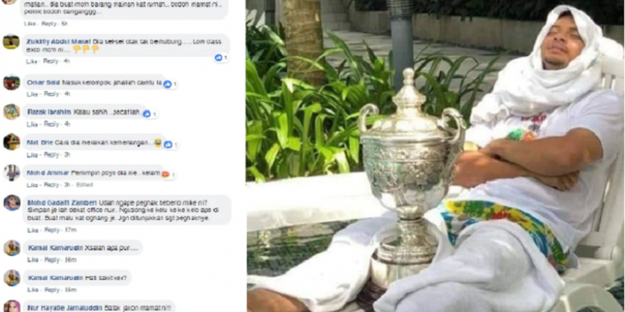 Trofi Turnamen Berusia 97 Tahun Diapit dengan Kaki, Presiden Klub Malaysia Ini Dikecam lalu Minta Maaf 