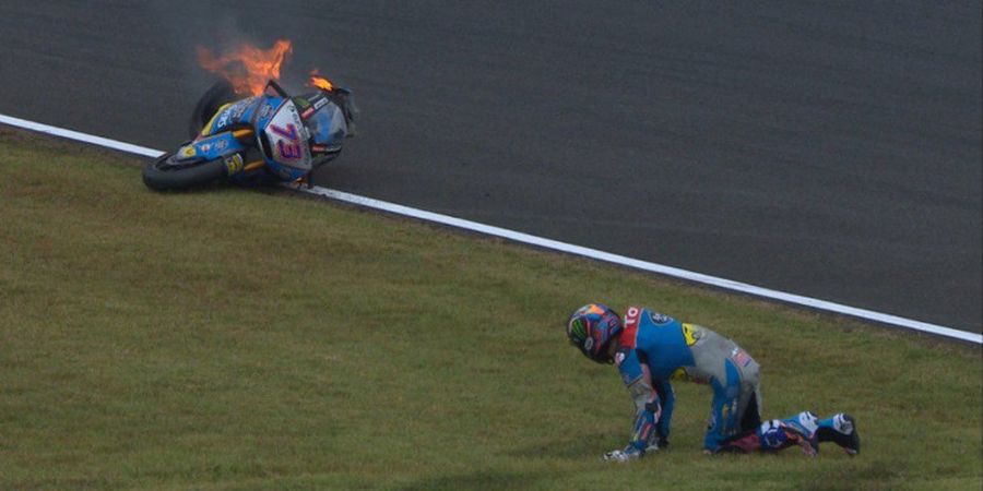 MotoGP Jepang 2018 - Motor Alex Marquez Kembali Kinclong Usai Terbakar pada FP1 Moto2