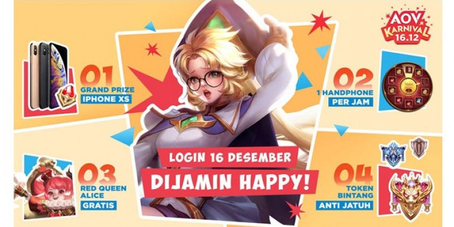 Dapatkan iPhone XS dan Skin Gratis Cuma dengan Login pada 16 Desember di AOV Karnival