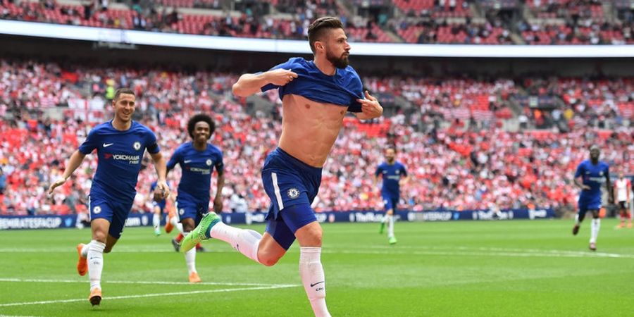 Golnya Bikin 5 Pemain Lawan Jatuh, Olivier Giroud Mengaku Beruntung