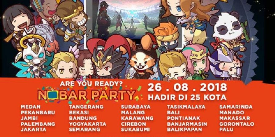 Pesta Nonton Bareng AOV Asian Games 2018 di 25 Kota