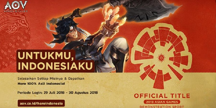 Dapatkan Hero Wiro Sableng Gratis dari AOV pada 28 Agustus 2018