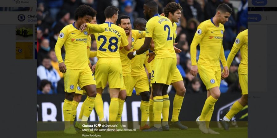 Brighton Vs Chelsea - Babak Pertama, Eden Hazard Bawa The Blues Unggul 2-0