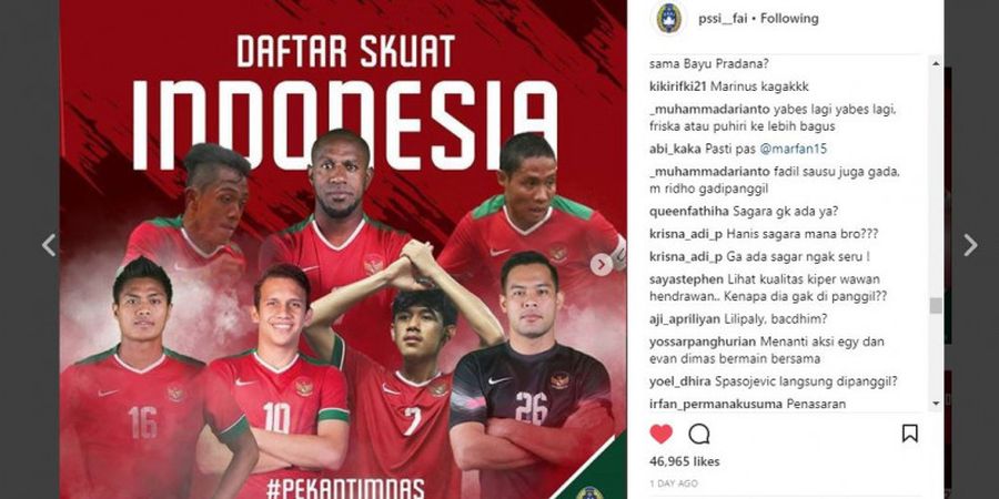 Luis Milla Panggil 33 Pemain untuk Memperkuat Skuat Timnas Indonesia, Netizen Malah Pertanyakan Beberapa Pemain yang Tak Dilibatkan