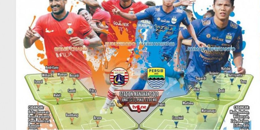 Prediksi Susunan Pemain Persija Vs Persib - Maung Bandung Pincang, Macan Kemayoran Tak Banyak Kejutan