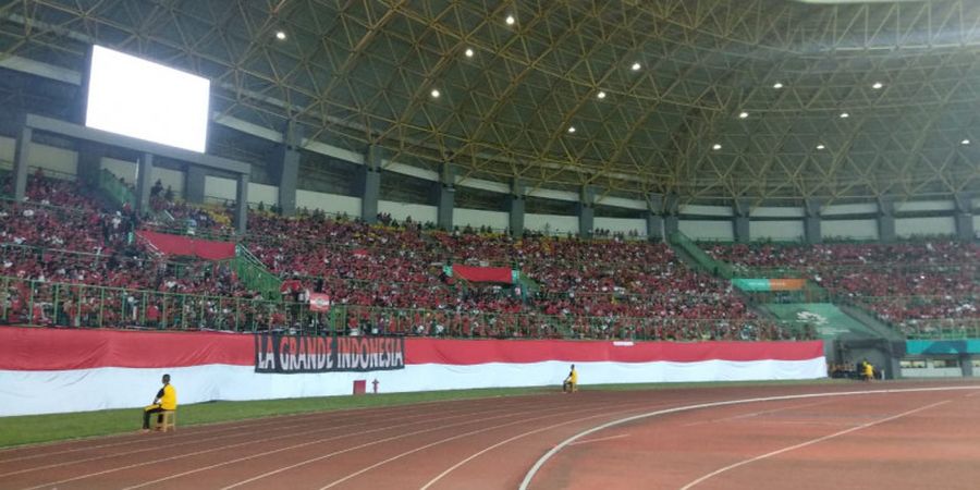 Kick-off Laga Timnas U-23 Indonesia Vs Laos Diiringi Lagu Perjuangan