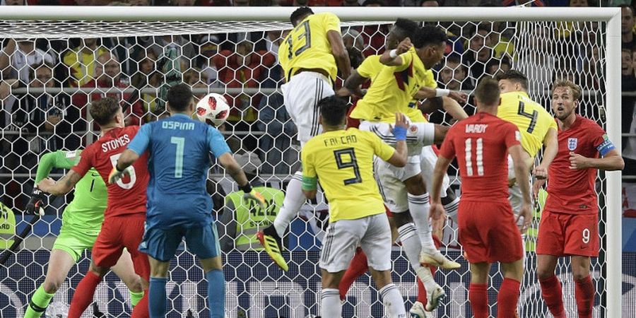 Gol Larut Yerry Mina Paksa Inggris Mainkan Babak Perpanjangan Waktu