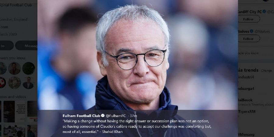 Fulham Punya Pertahanan Bobrok, Claudio Ranieri Janjkan Makan di McDonald's Jika Dapat Raih Cleansheet